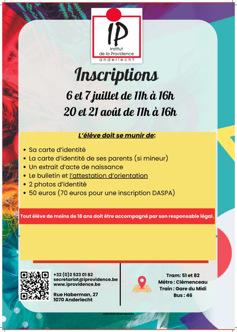 affiche inscriptions